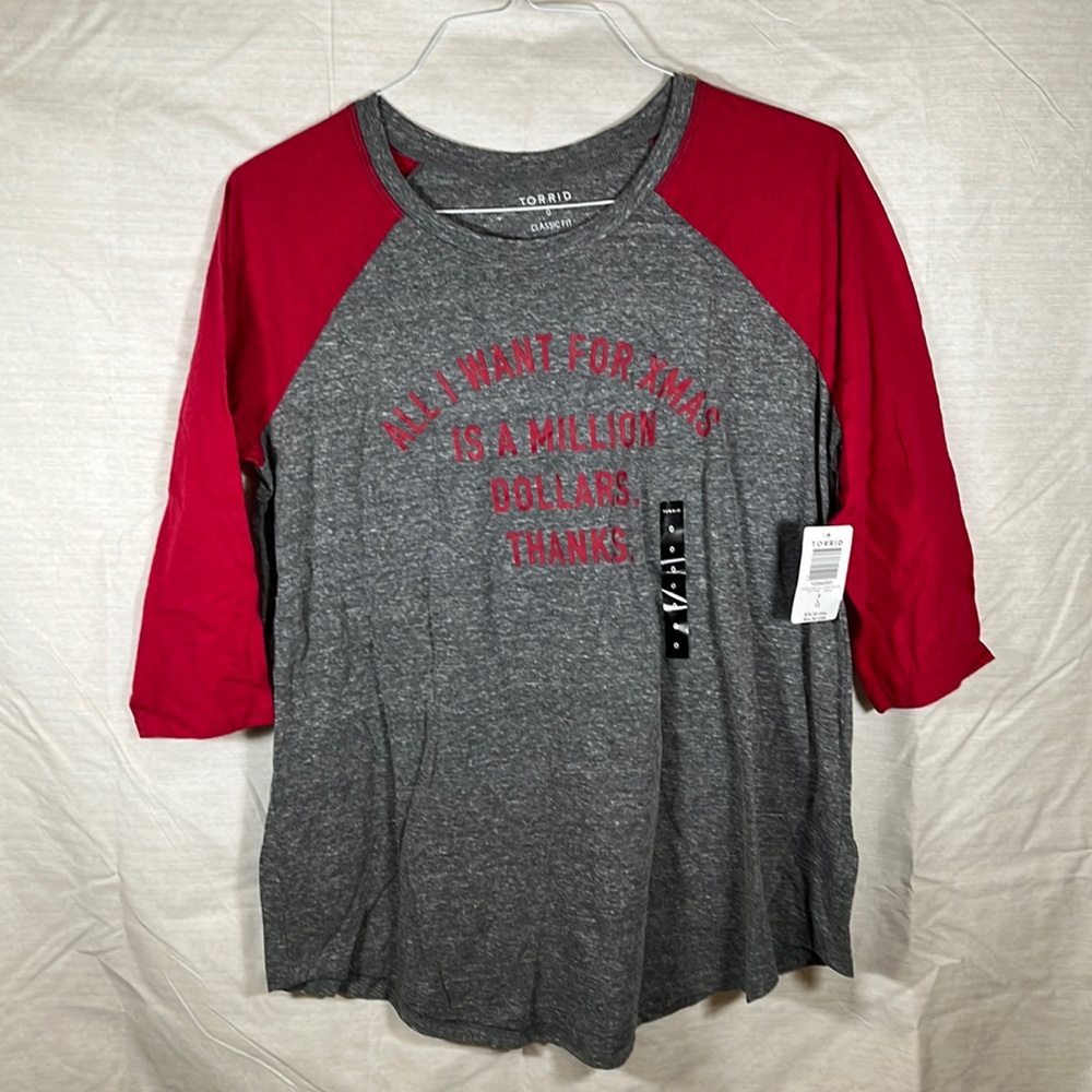 NWT!! Torrid All I Want Raglan Top Size 0(12)